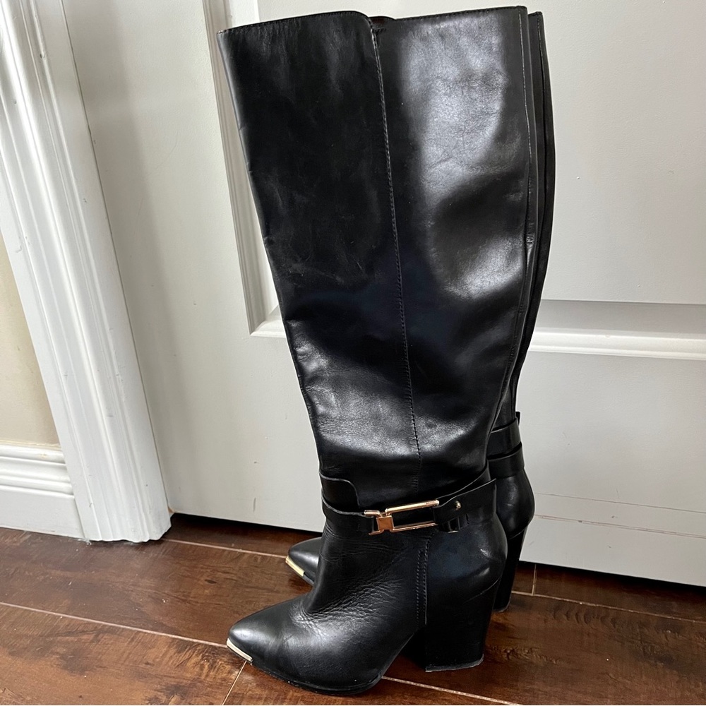 Aldo knee-high faux leather boots